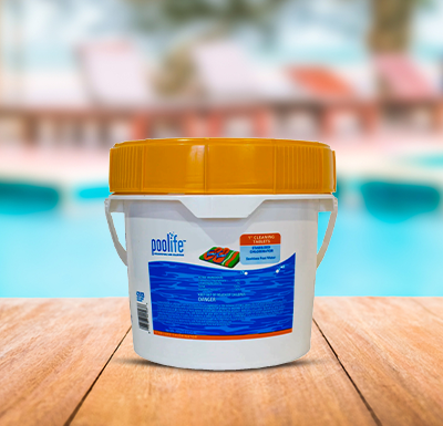 Poolife 1-inch stabilized chlorine tablets for pool cleaning and sanitation