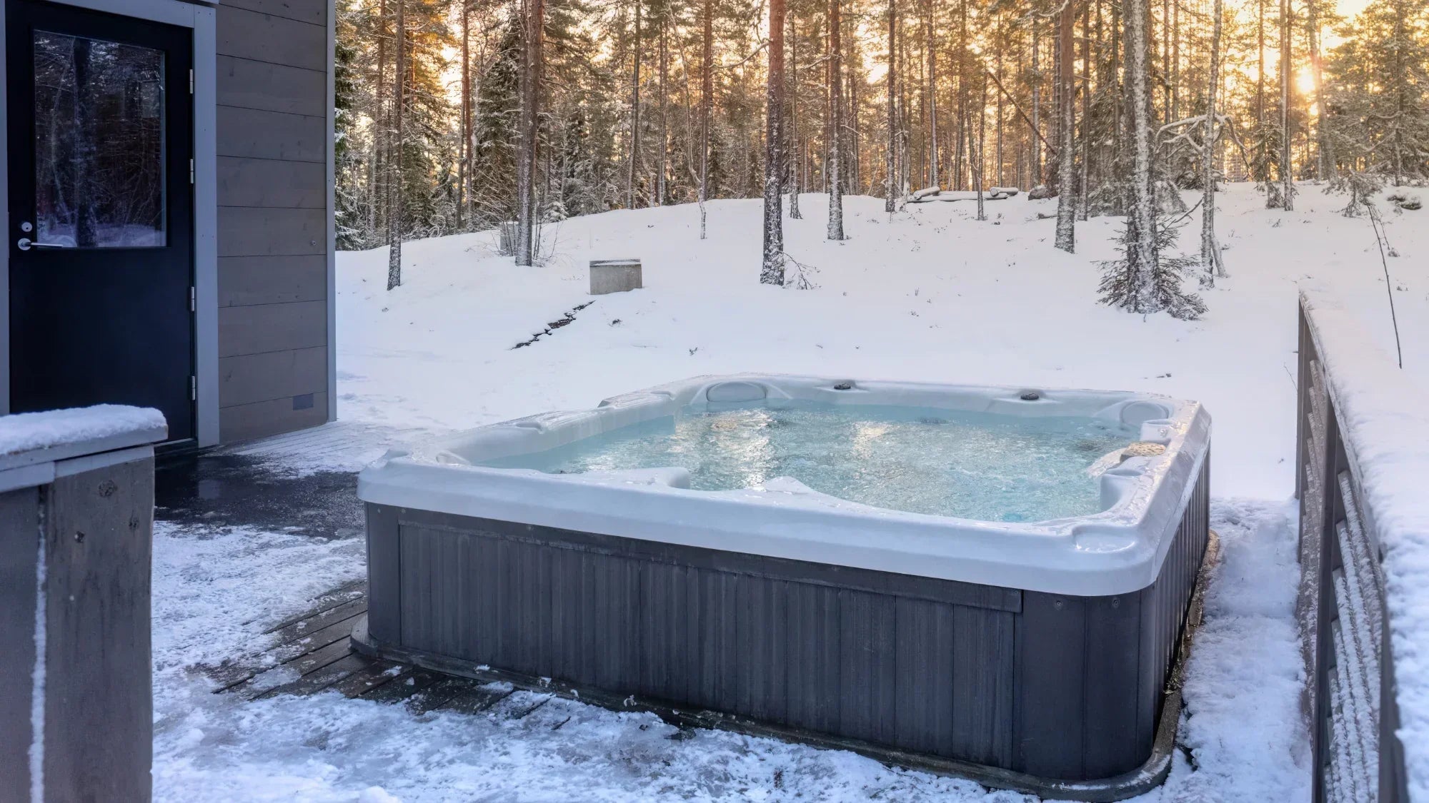 Winter spa chemicals used to maintain clean and balanced hot tub water in Westchester