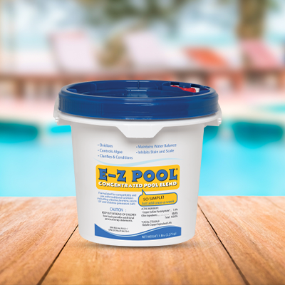 E-Z POOL all-in-one pool water care container available at Pools Plus More.