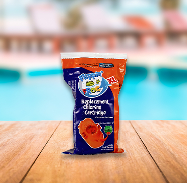 Flippin' FROG XL Replacement Chlorine Cartridge for pools up to 10,000 gallons – Available at Pools Plus More, Yorktown Heights, NY.