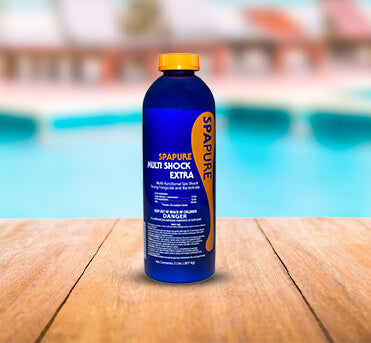 SpaPure Multi-Shock Extra 2 lb bottle - 3-in-1 spa shock, algaecide, and stabilizer